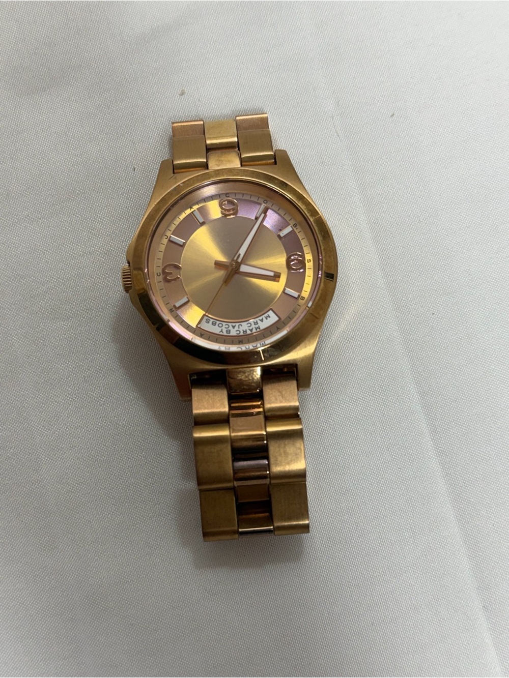 Gold Men's Stainless Steel Bracelet Watch